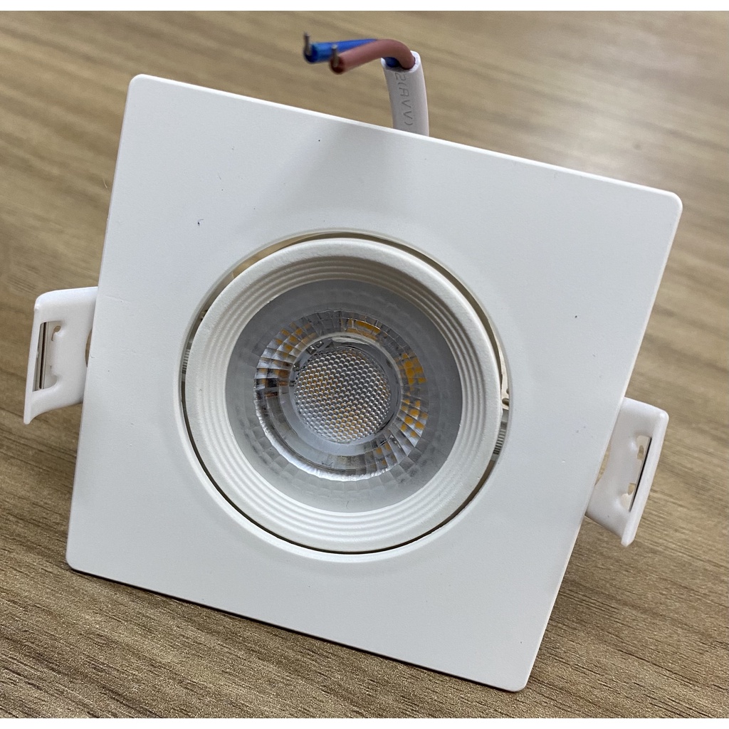 Spot Led 3W Bivolt Quadrado Branco - Branco Frio ou Branco Quente