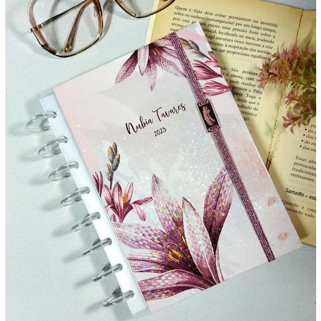 Planner Personalizado Floral delicado 2024 datado feminino - tamanho A5 ...