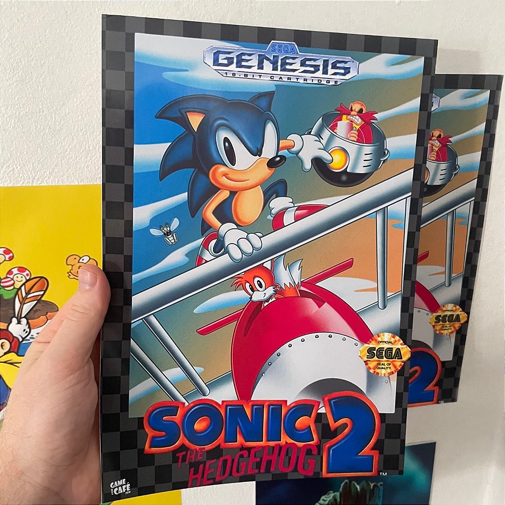 SONIC 2: O Filme  Pôster oficial recria capa do jogo clássico do Mega Drive