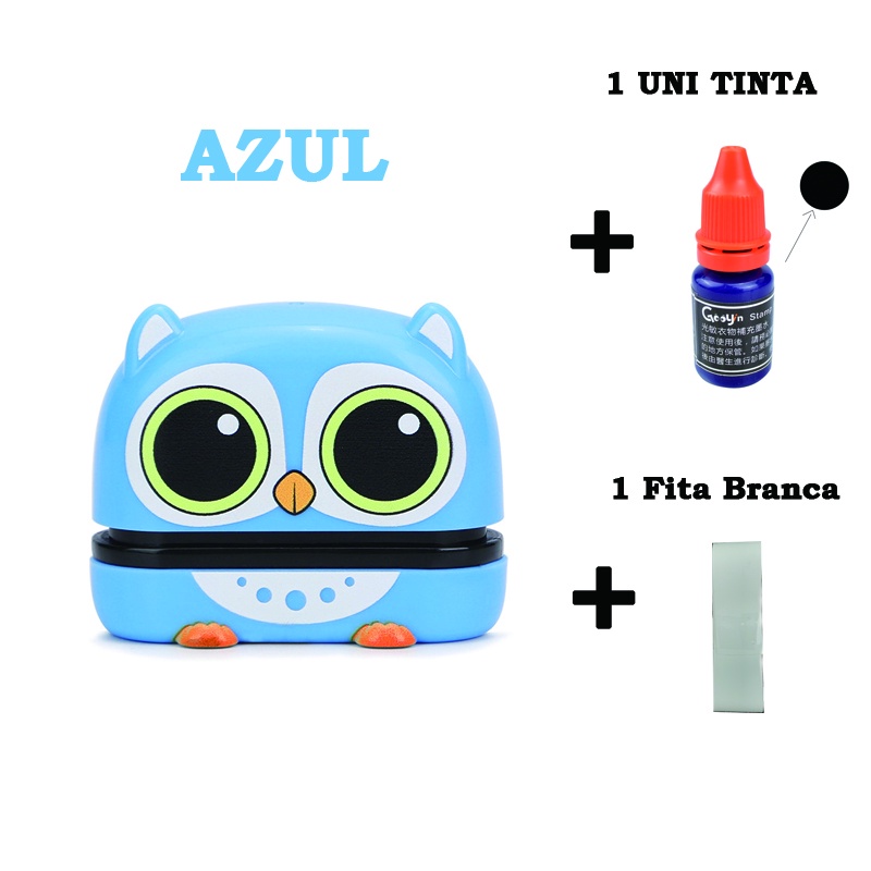 Imagem do produto Carimbo Personalizado Seu Texto Resistente À Prova D'água Azul