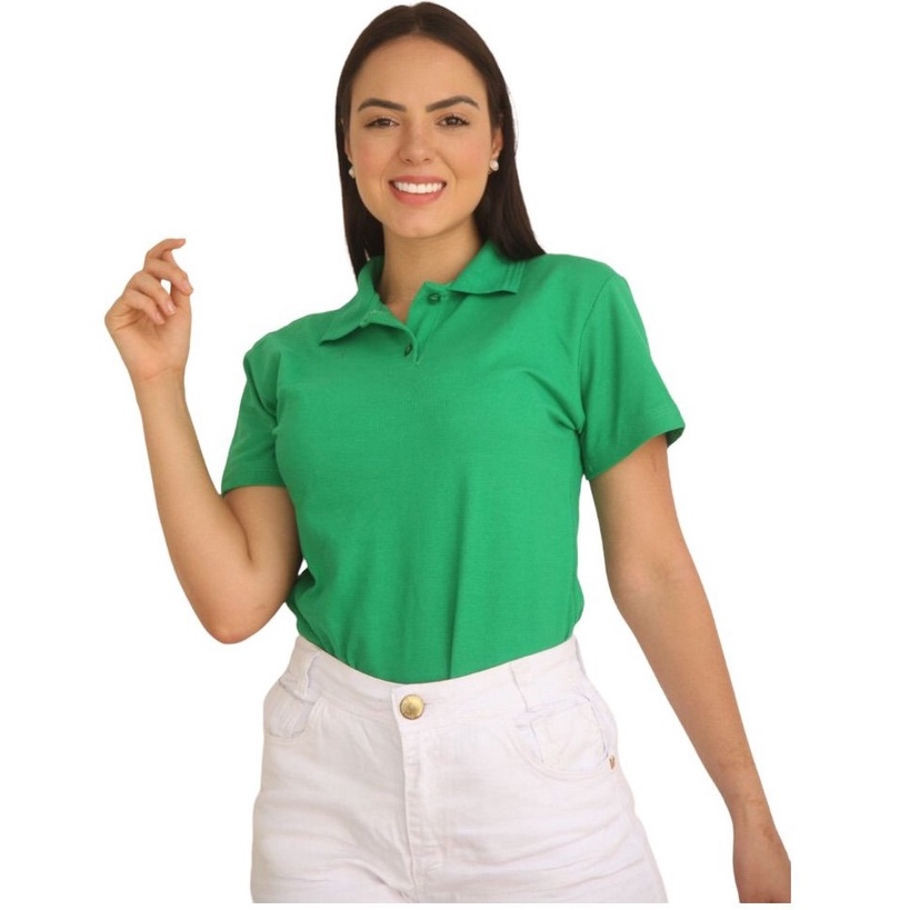 Camisa polo best sale feminina promoção