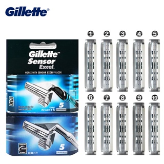 10pçs Gillette Sensor Excel Lâminas De Segurança Para Homens Com A Mesma Série De