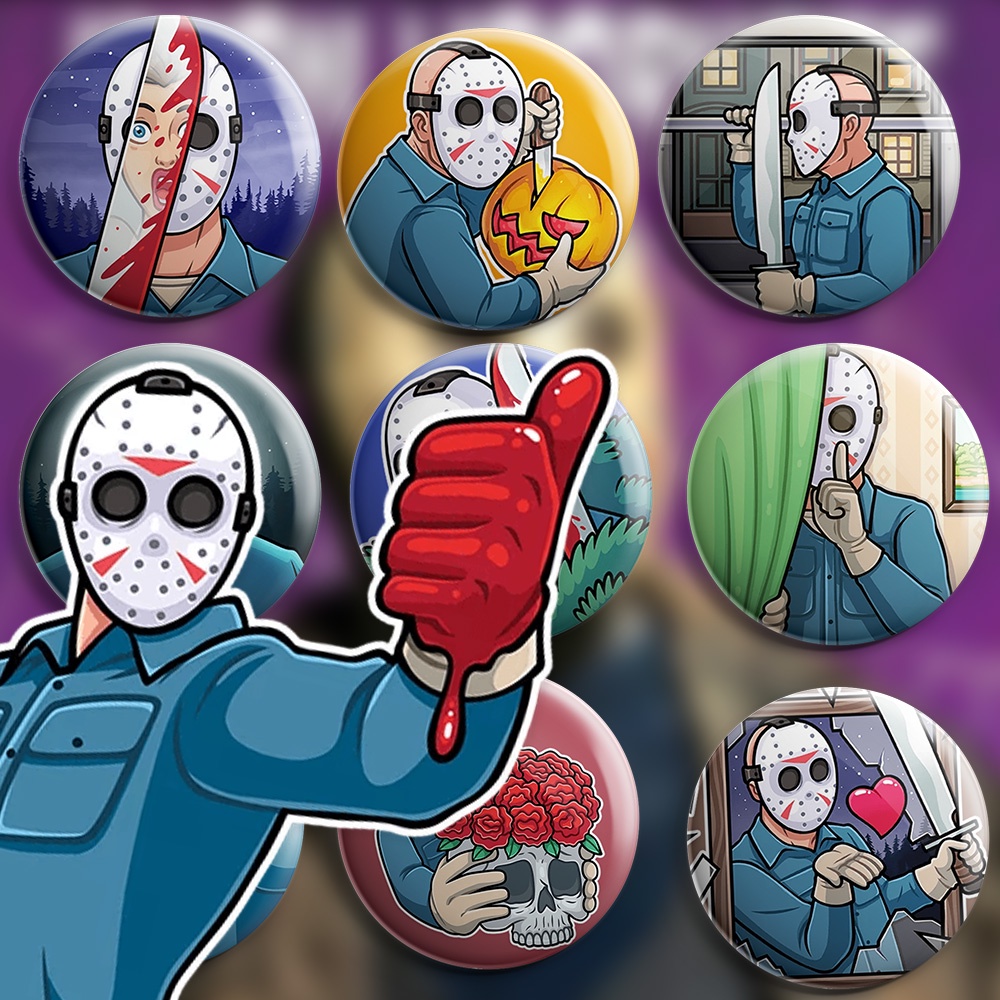 Bottons Jason Voorhees ( sexta feira 13 ) - broche alfinete boton ...