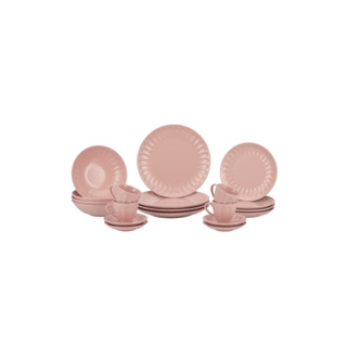 Aparelho de jantar Haus Concept Decorato 20 peças Rosa Fosco