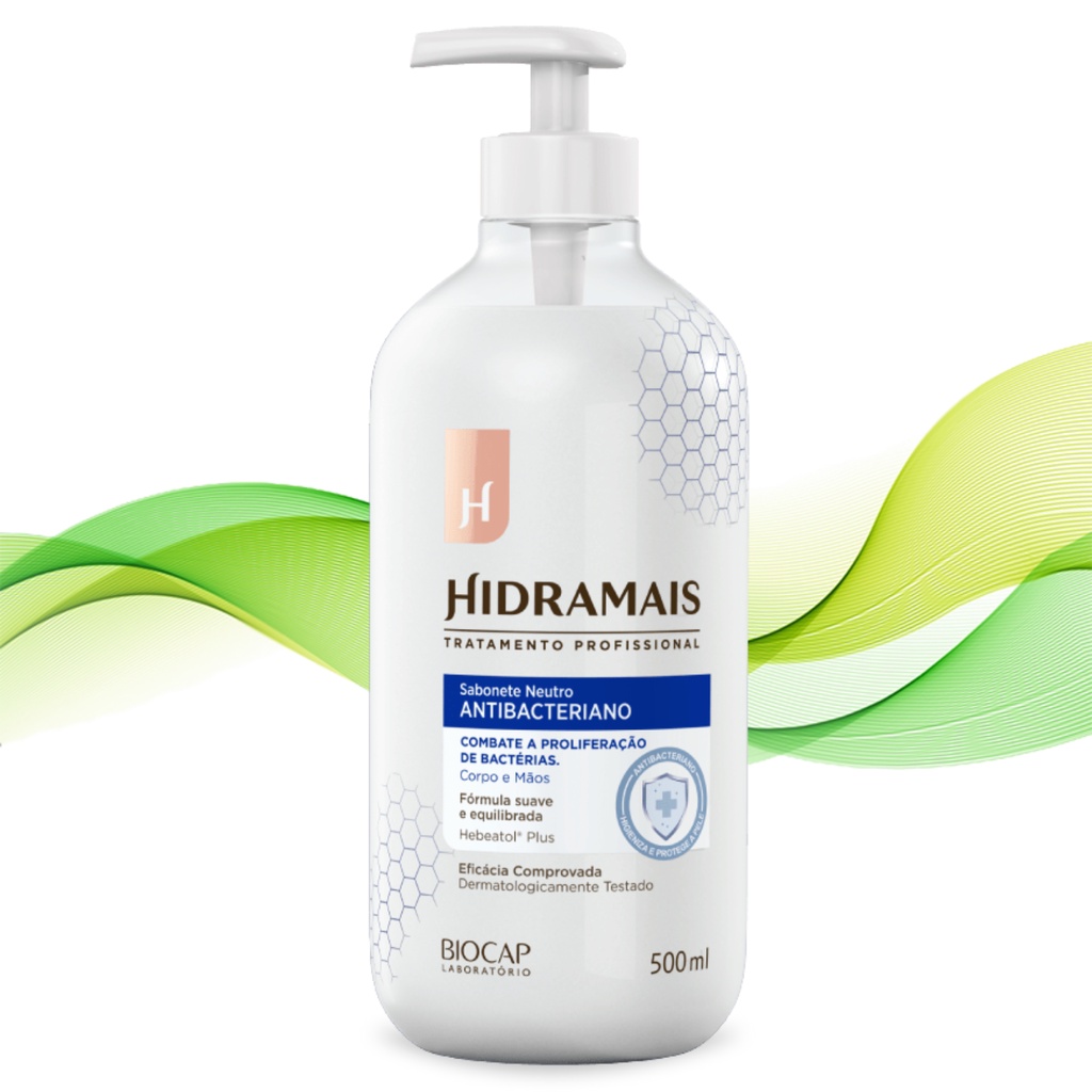 Sabonete Antibacteriano Neutro 500ml Hidramais - P/ Corpo e Rosto