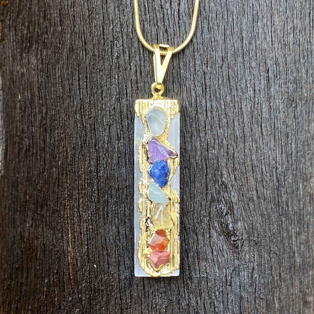 Gold Chakra Crystal Necklace