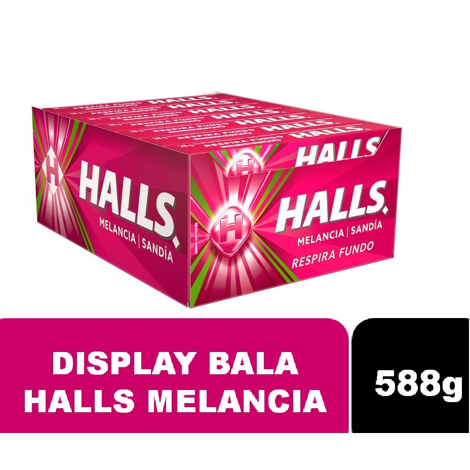 Display Bala Halls Melancia 588g - Embalagem com 21 Unidades 28g ...