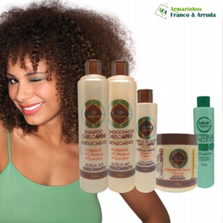 Kit Cachos CabeloAfro Salon Maycrene Shampoo, Condicionador, Máscara e Ativador de Cachos + 1 Produto