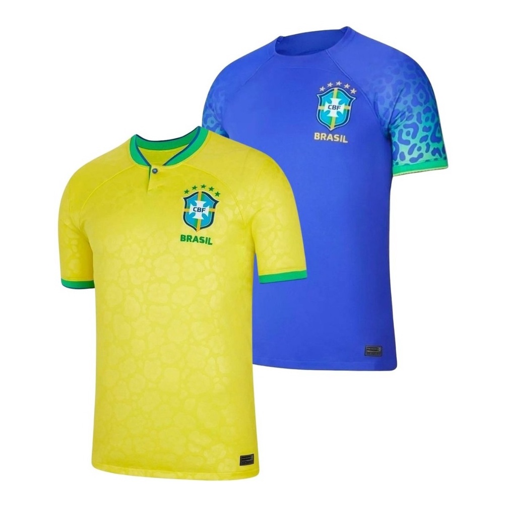 Camisa Brasil Polo Branca/Dourada 2022/2023 - Feminina - Fut