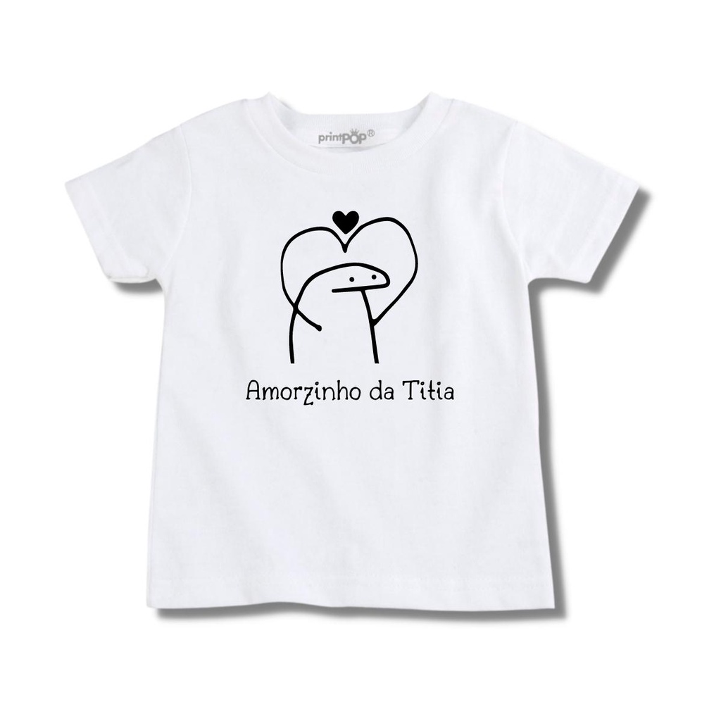 Camiseta Infantil Trilha com a titia (moto rosa)