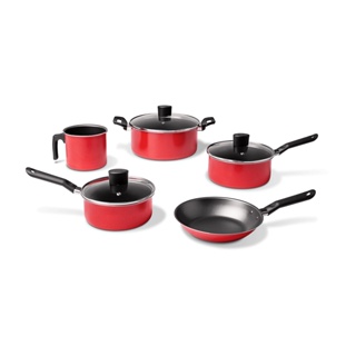 Jogo de Panelas Brinox Garlic 5 Peças Vermelho