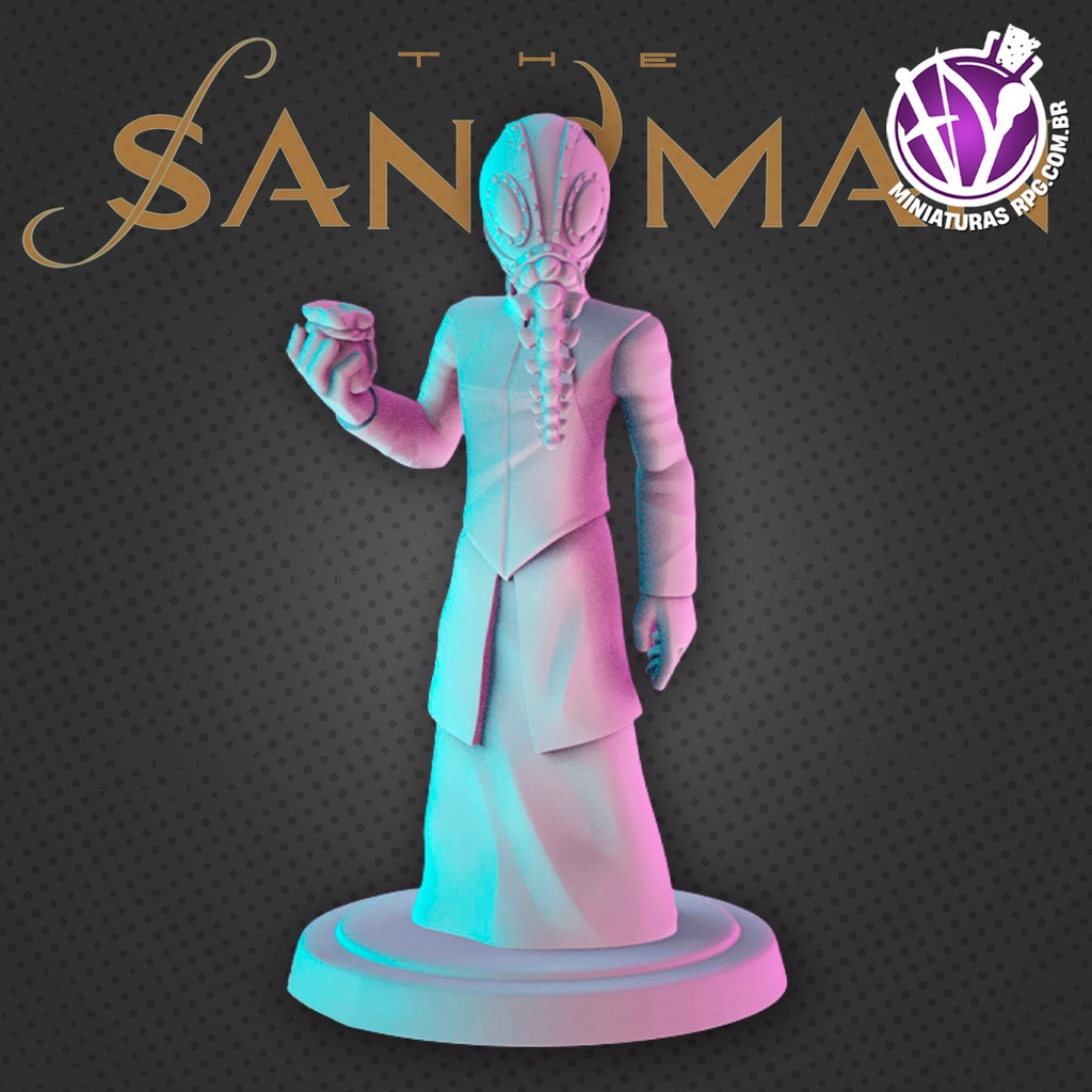 Sandman miniatura sogno Morpheus 28 mm Neil Gaiman DnD D&D RPG maschera