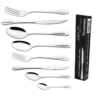 Jogo Garfo Faca Colher Inox 48 Pecas Bar/restaurante Bufffet
