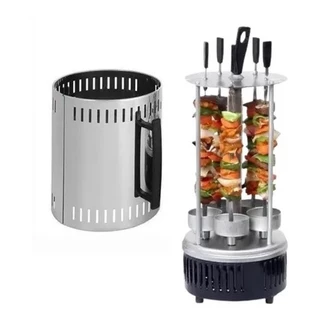 Churrasqueira Elétrica Giratória Espetinhos Kebab 6 Espetos