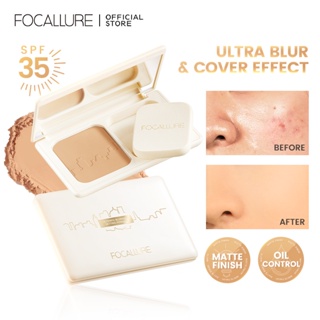 FOCALLURE ModernUrban Pó Prensado Base Alta Cobertura Bolo De Duas Vias SPF 35 Liso De Controle De Óleo De Longa Duração