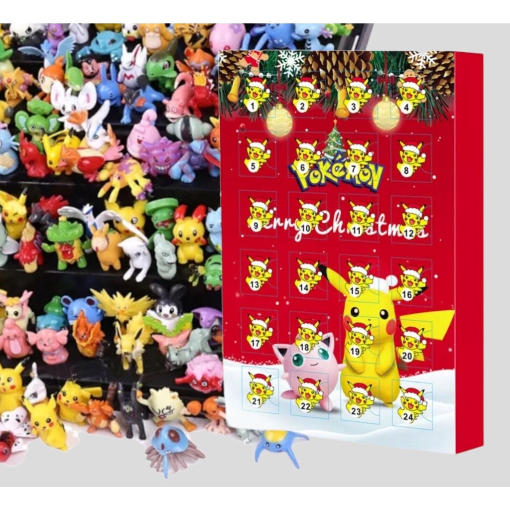 Compre Pokemon natal advento calendário caixa figura de ação