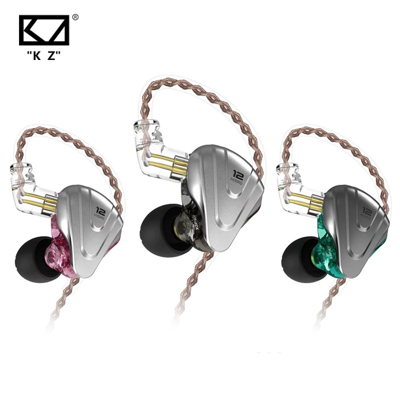 Terminador KZ ZSX Metal Headset 5BA + 1DD Híbrido 12 drivers Grave
