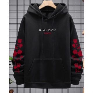 Moletom Canguru De Frio Com Capuz Tokio Manga Floral
