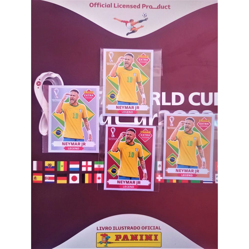 Panini FIFA WC QATAR 2022 Extra stickers Legend NEYMAR JR., BRONZE - MINT