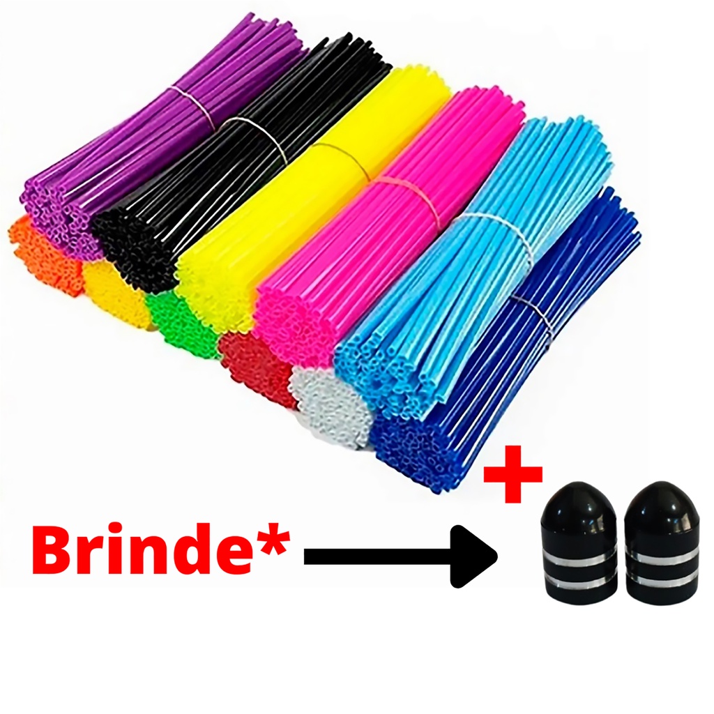 Capas de Raio Moto Bicicleta Bike Cadeira de Roda Canudo Várias