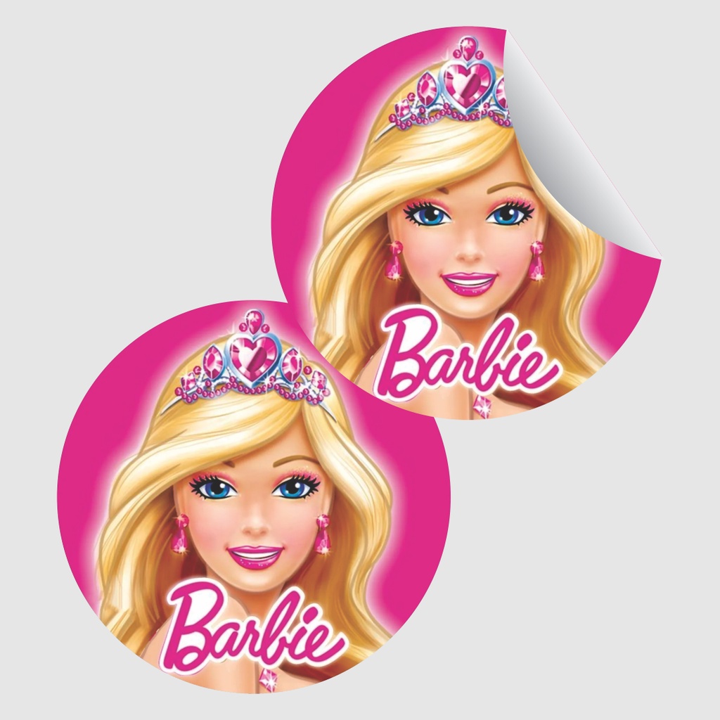30 Centro De Mesa Barbie Morena, Adesivo Fotográfico