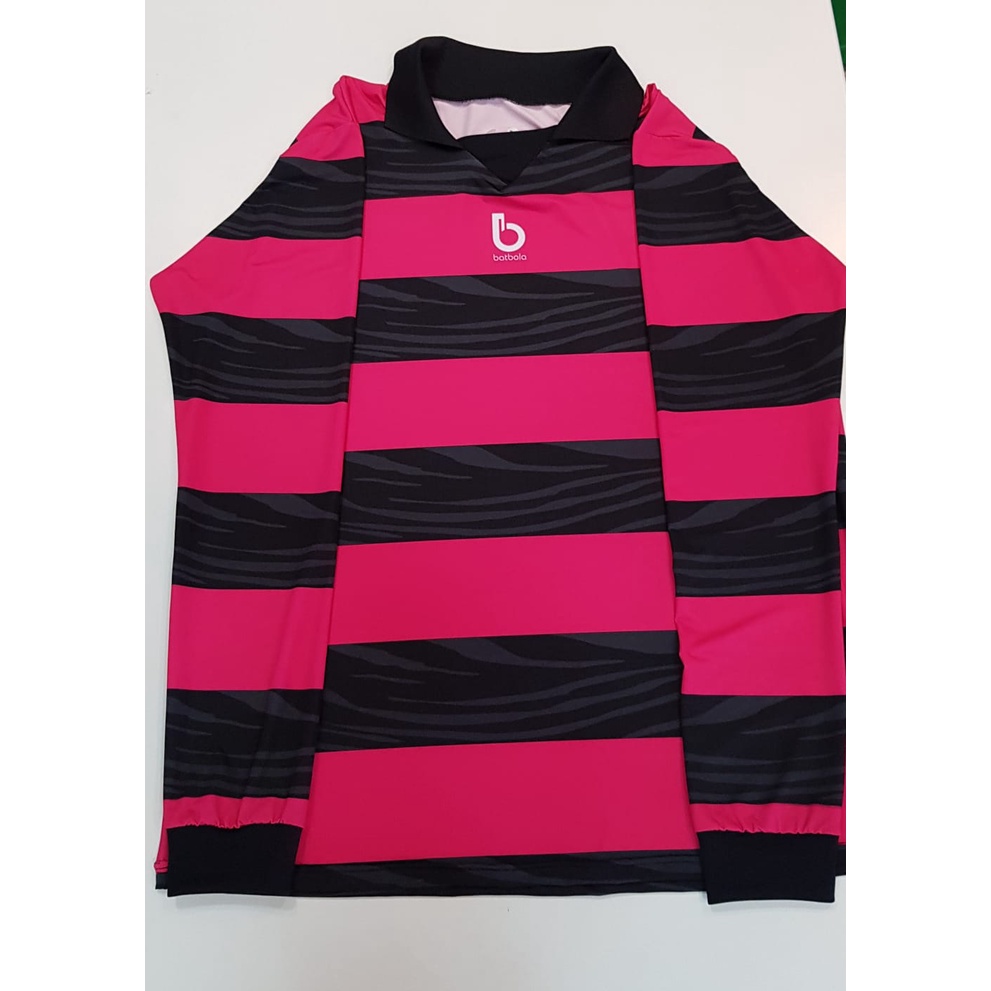 Camisa Goleiro Retro Batbola Profissional Manga Longa Pink/Preto