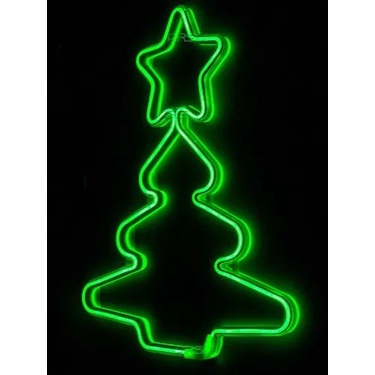 Armação Árvore De Natal Criativa Estrela Pisca Neon Led 110v Decoração