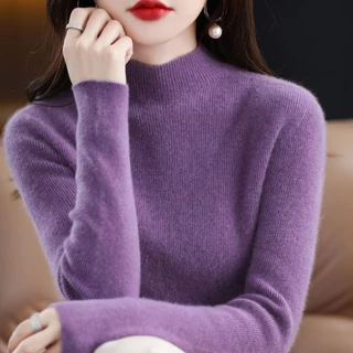 [Camisa De Gola Rulê De Meia Outono Inverno Nova Camisola De Manga Comprida