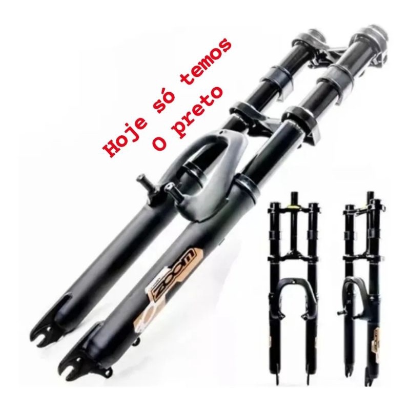 Garfo Suspensão 2 Andar Aro 26 Standard 21.1mm Gordo Zoom branco