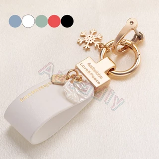 Chaveiro De Couro Cristal Anti-Perda Luxuoso Feminino Masculino Prata Ouro Fivela De Carro Porta-Chaves Número De Telefone Tag Jóias Diamante