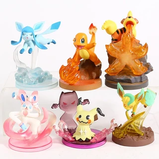 Figure Pokémon Pikachu Charmander Sylveon Leafeon Growlithe Mimikyu Glaceon Miniatura Bonecos