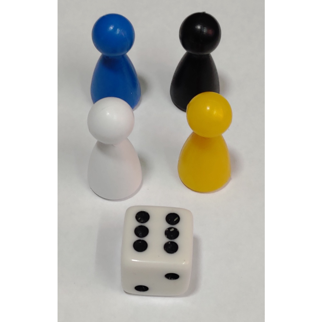 01 Dado e 04 Pinos para