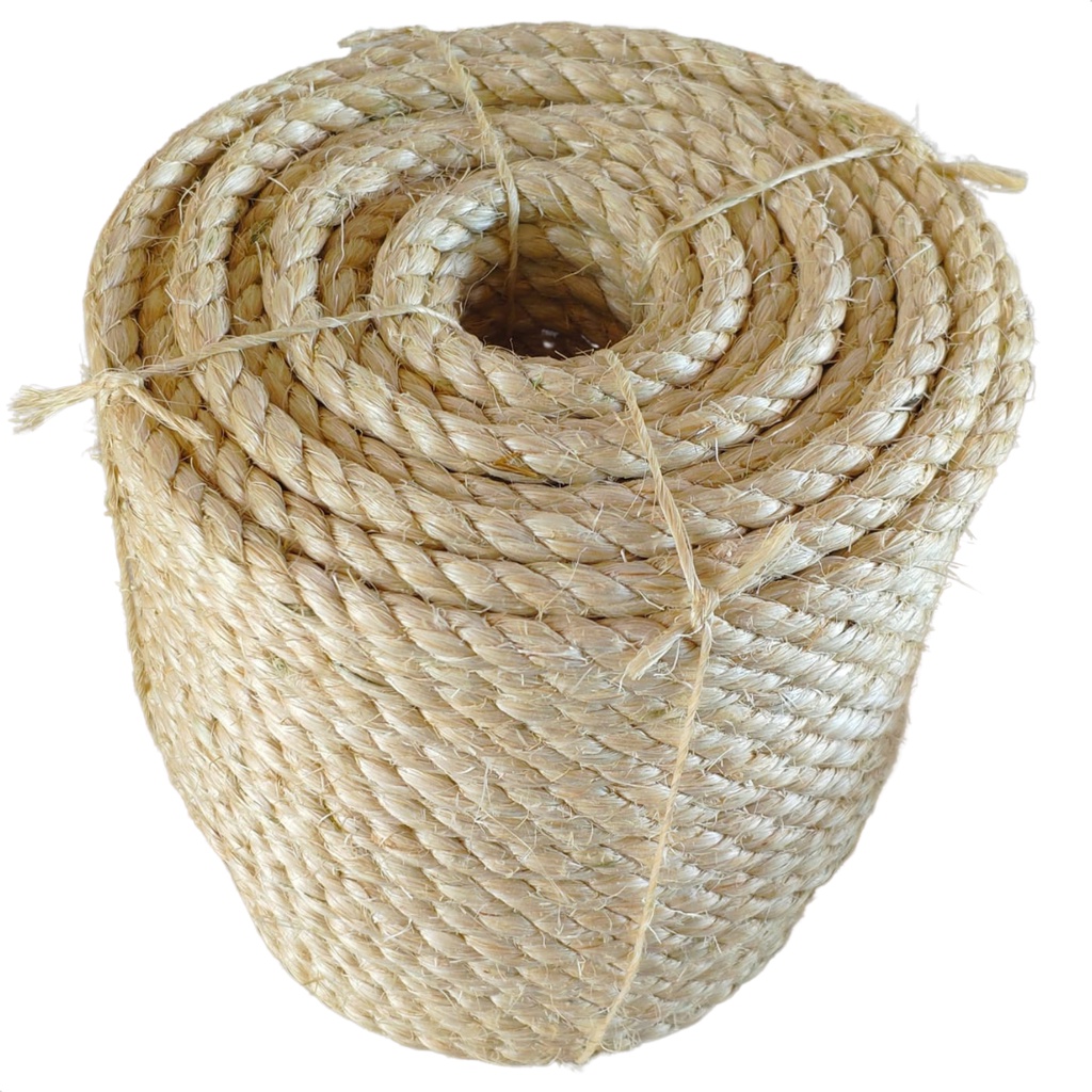 corda de sisal 10mm 50metros artesanatos e amarrações em geral