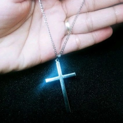 Colar Corrente de Aço Inox Crucifixo Cordão Antialérgico