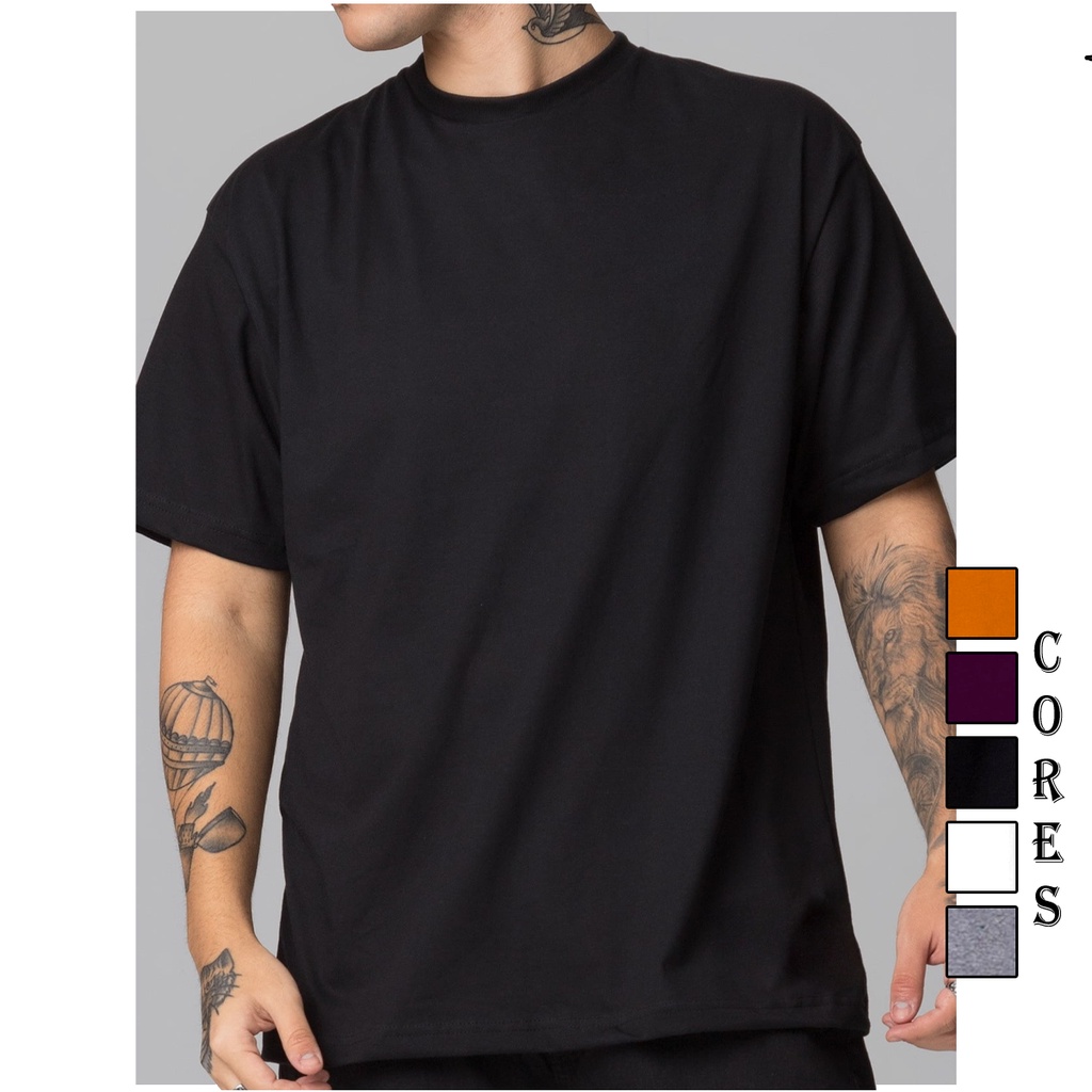 Marcas Brasileiras Roupas Masculinas Marcas De Moda Minimalistas Camiseta  Streetwear Oversized Lisa 100% Algodão Fio Camisa, image size:1024x1024