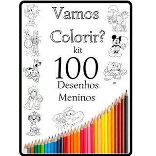 Kit 100 Desenhos Para Colorir Adulto em Folha A4 - 2 por Folha