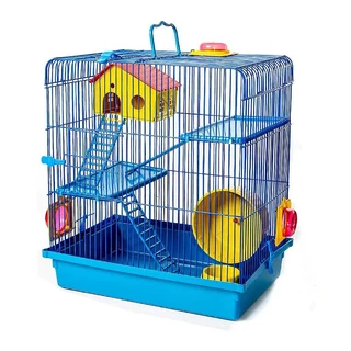 Gaiola Horizontal 3 Andares P/ Hamsters e Pequenos Roedores