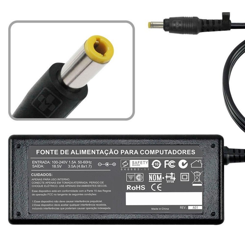 Fonte Carregador Para Megaware Meganote Kripton K 18,5v 65w 712