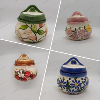 Saleiro PEQUENO De Cerâmica Decorado á Mão.