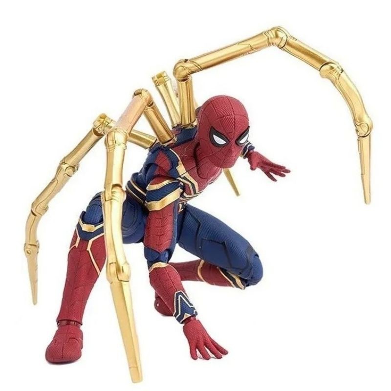 Boneco Homem Aranha Com Garras16cm Novo Uniforme Do Aranha De Ferro Vingadores Colecionável