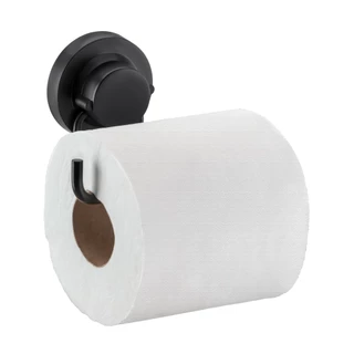 Suporte Porta Papel Higiênico Porta Rolo Banheiro Lavabo Fixação Ventosa Sem Furo Preto Fosco em Oferta na Shopee