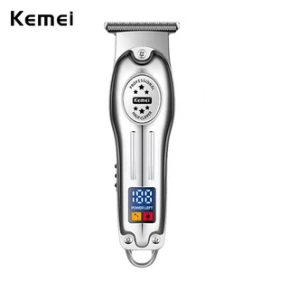 Kemei Vintage 0mm USB Máquina De Cortar Cabelo Elétrica Sem Fio Recarregável Para Aparador De Barba Masculino Barbeador Profissional
