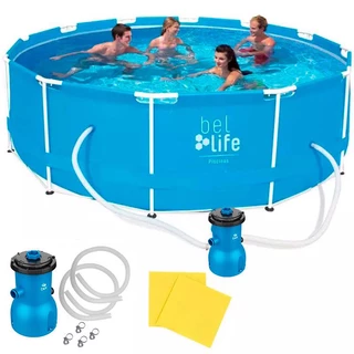 Piscina com Armação 7.000 Litros 366 x 76 CM 510700 com Bomba Filtrante BEL