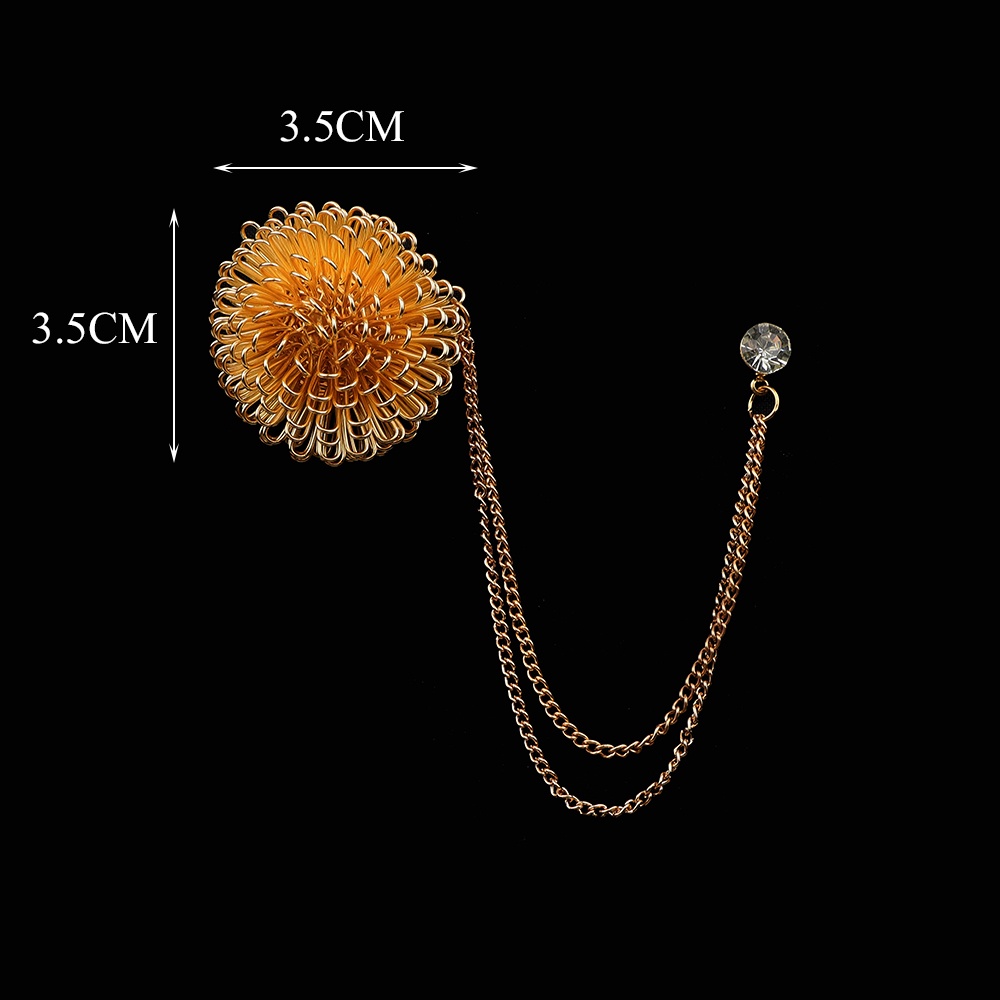ZONFAZ Fashion Gentleman Tassel Chain Brooch Pins Novidade