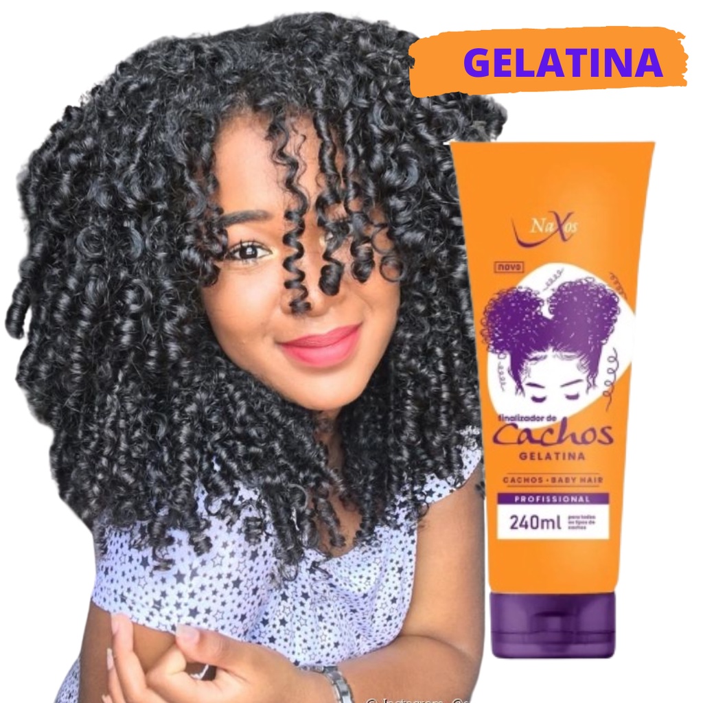 Gelatina para Cabelo Cacheado Modela Define e Faz Baby Hair 240ml Naxos