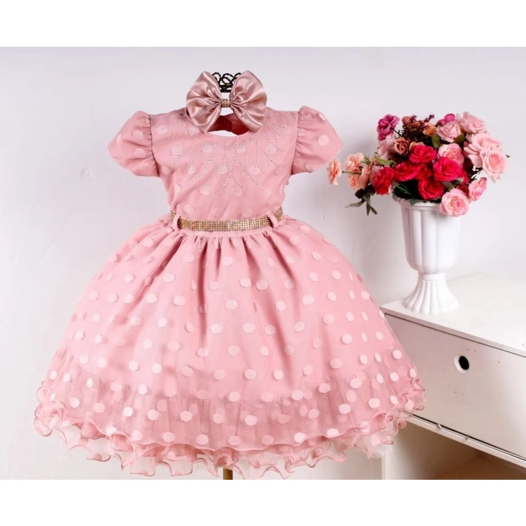 Vestido infantil festa luxo menina bonita realeza 1 2 3 anos | Shopee ...