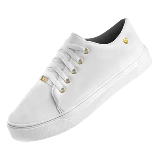 Tênis Feminino Ping Coração Casual Confortável Branco