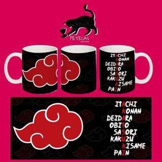 Caneca Personalizada Naruto Akatsuki - Nomes Integrantes