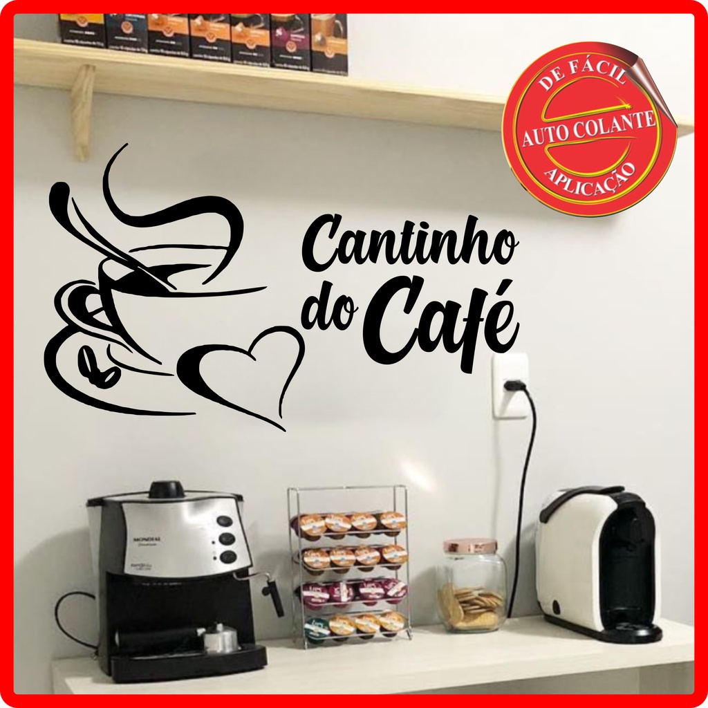 Adesivo Cantinho do café + desenho | Shopee Brasil