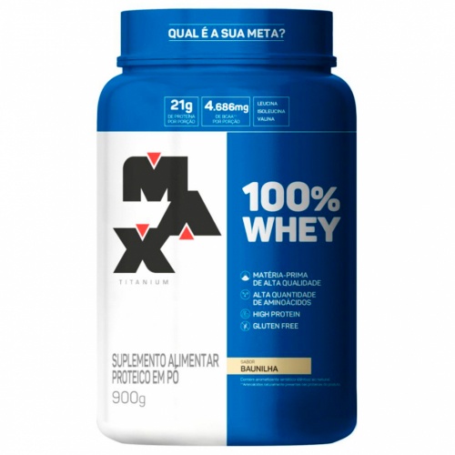 100% Whey Protein Concentrado Wpc 900g – Max Titanium